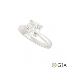 18k White Gold XXX Round Brilliant Cut Diamond Ring 1.60ct G/VS1